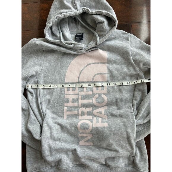 THE NORTH FACE Women's Trivert Pullover Hoodie Grey Pink Logo Small - Picture 5 of 8